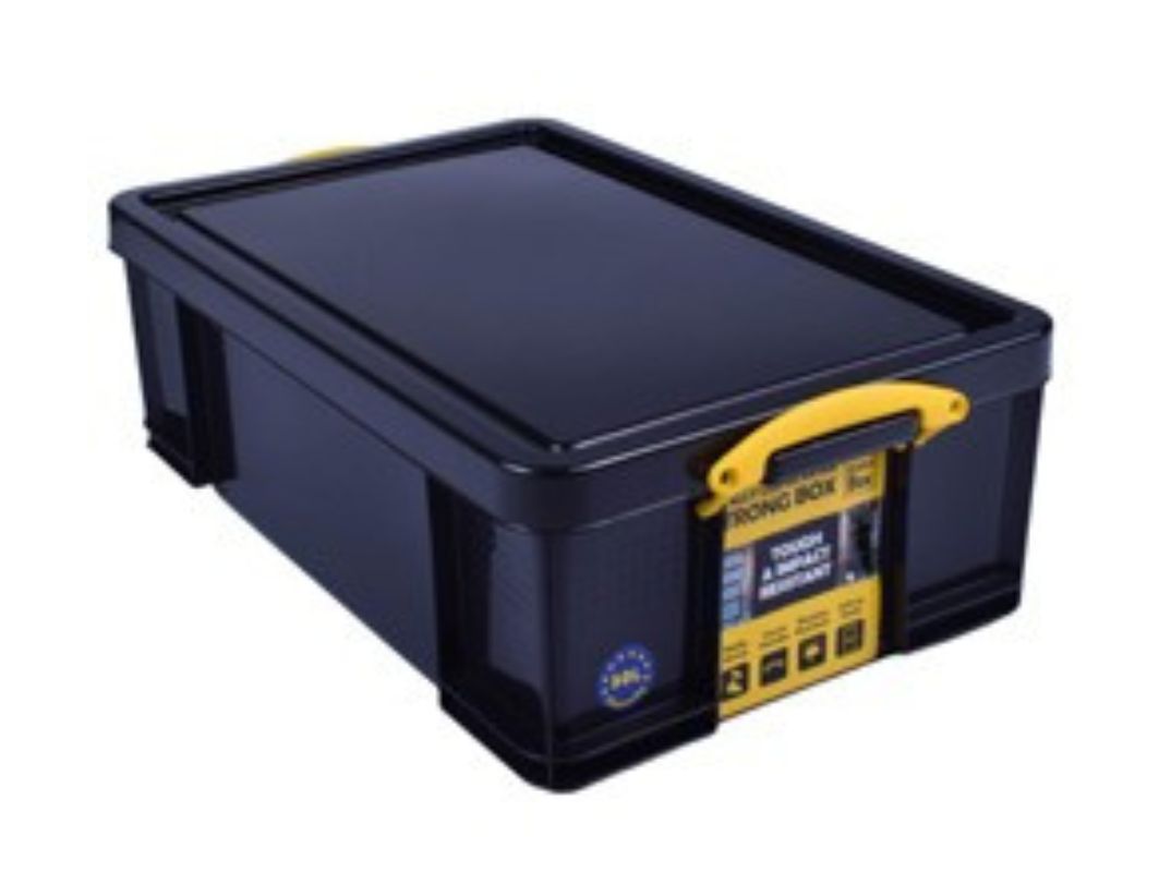 50 Litre Extra Strong Box Black Really Useful Boxes Australia 1359